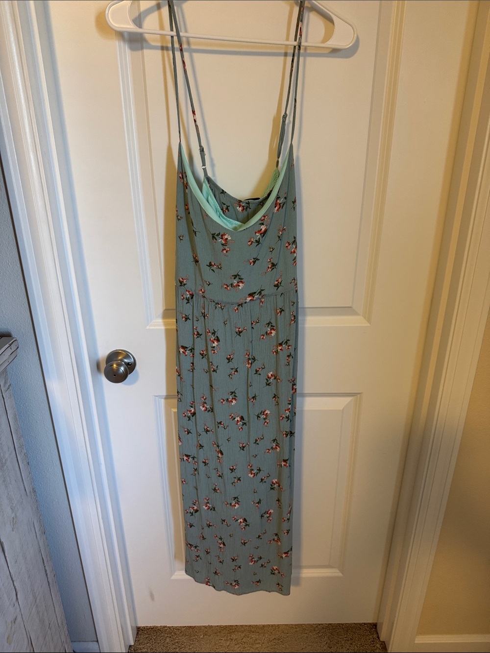Gilli Mint Green Floral Slip Maxi Dress